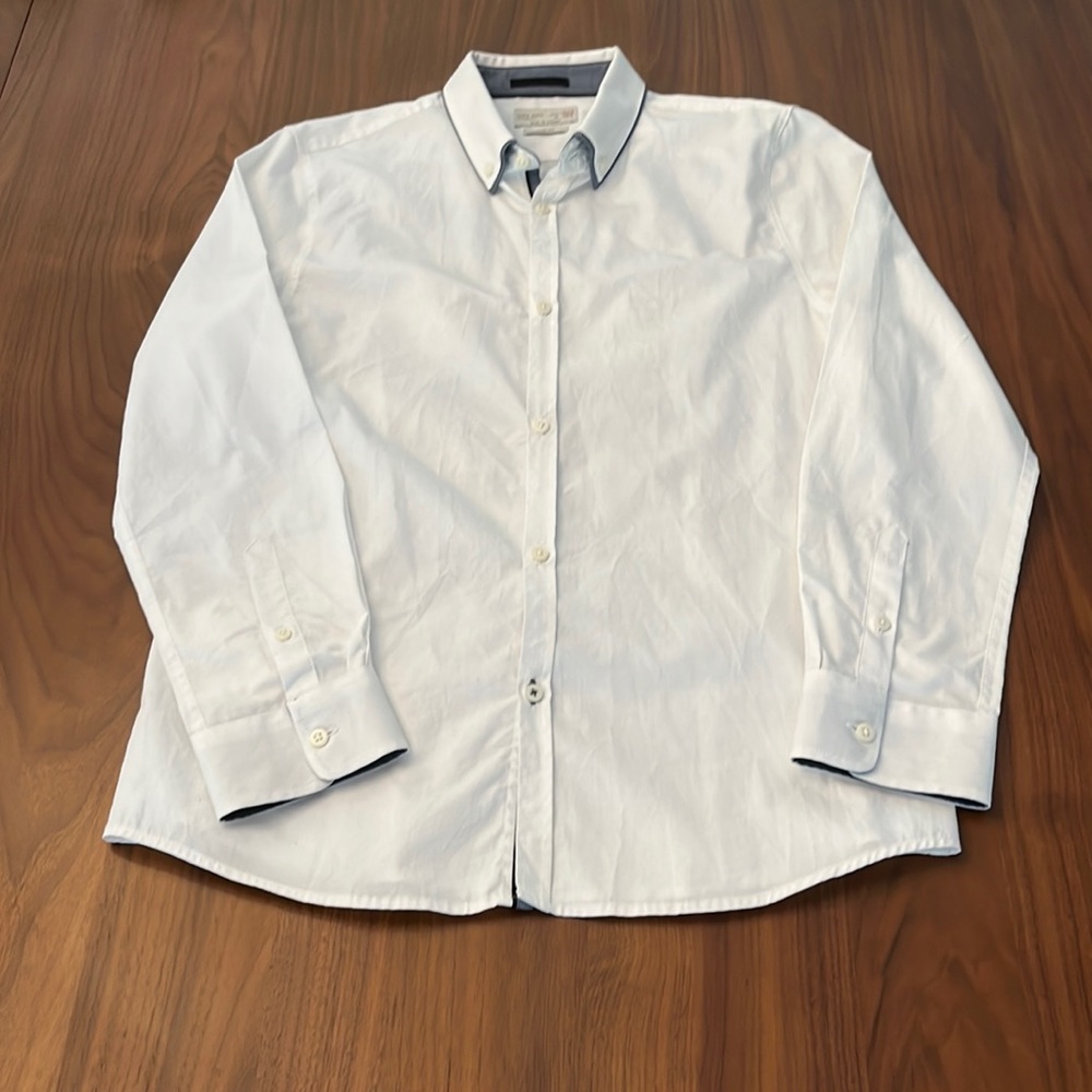 Zara Boys white button down long sleeve. Size 13/14 boys.